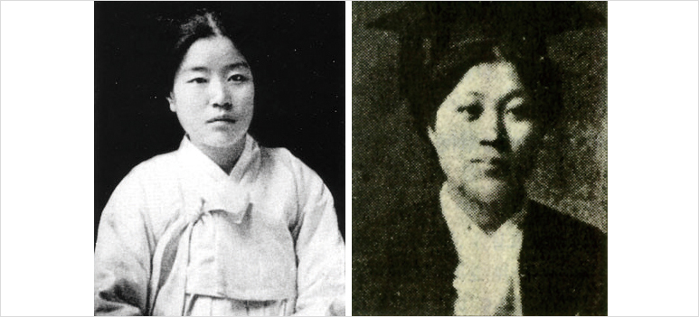 나혜석(1896~1948).(출처 : 『정월 라혜석 전집』, 국학자료원), 박인덕(1896~1980).
